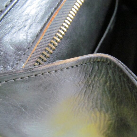 Vintage black tooled leather handbag Mont-Abur Made in Mexico - Picture 6 of 8